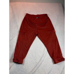 Nike Womens Cargo Pocket Joggers 1X Red Polyester Blend